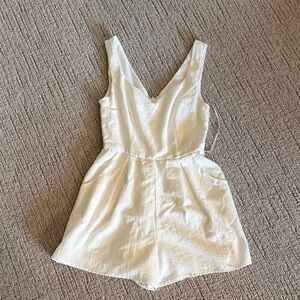 Miami White Sleeveless Romper